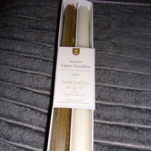 Threshold  Unscented Taper  4 Candles Set Hexagon